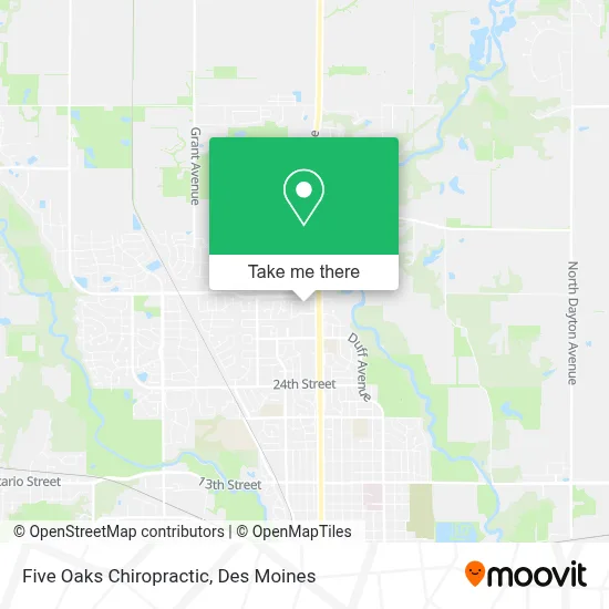 Five Oaks Chiropractic map