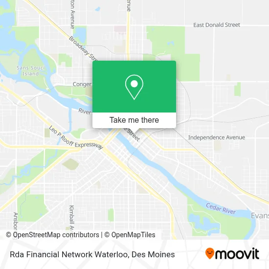 Rda Financial Network Waterloo map
