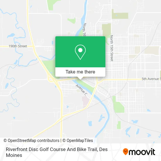 Riverfront Disc Golf Course And Bike Trail map