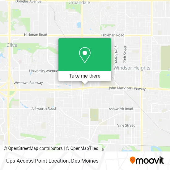 Ups Access Point Location map