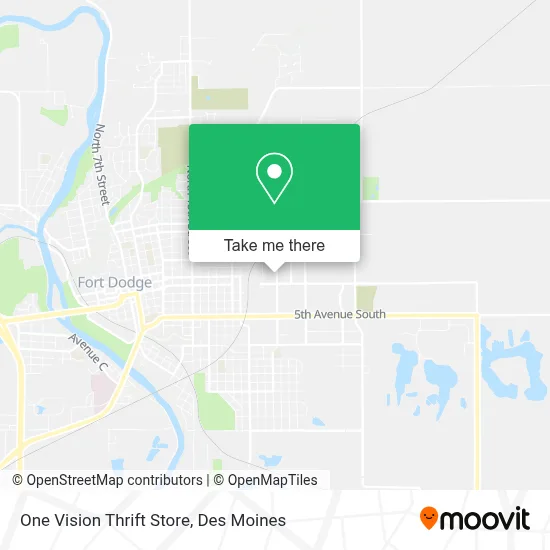 One Vision Thrift Store map