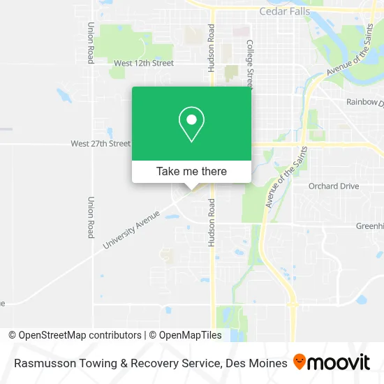Rasmusson Towing & Recovery Service map