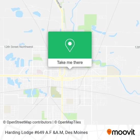Harding Lodge #649 A.F &A.M map
