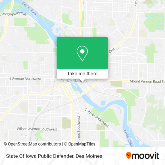 State Of Iowa Public Defender map