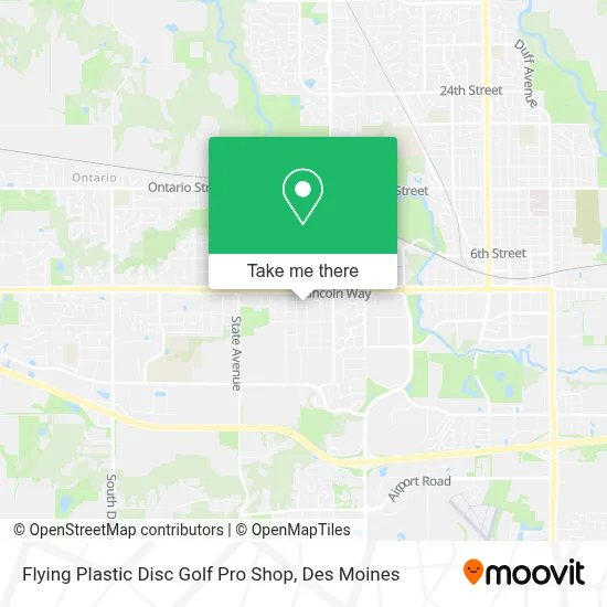 Flying Plastic Disc Golf Pro Shop map