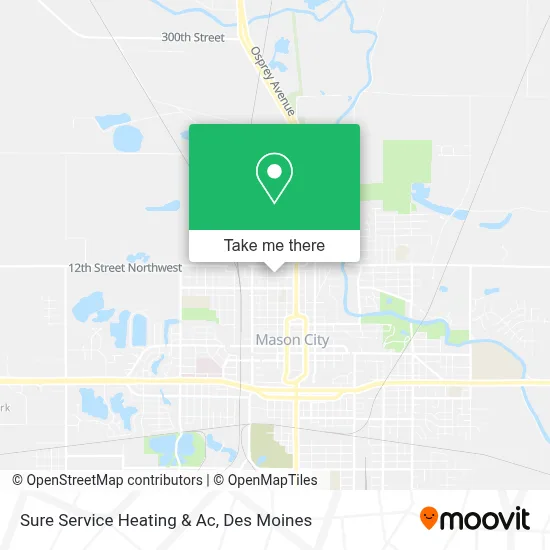 Sure Service Heating & Ac map