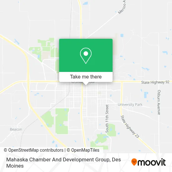 Mahaska Chamber And Development Group map