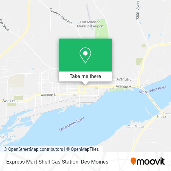 Express Mart  Shell Gas Station map