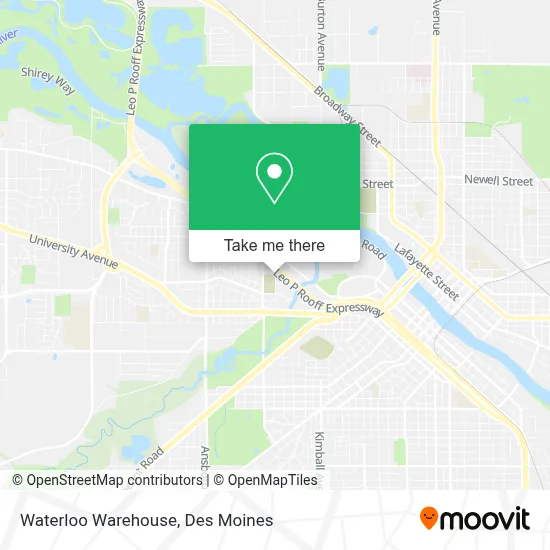 Waterloo Warehouse map