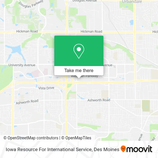 Iowa Resource For International Service map
