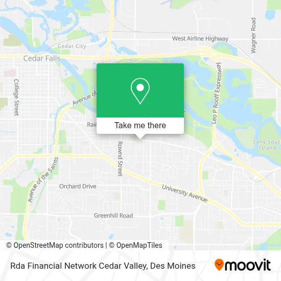 Rda Financial Network Cedar Valley map
