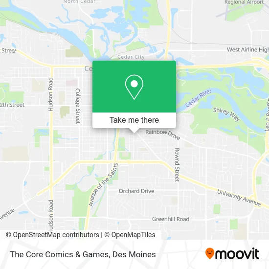 The Core Comics & Games map