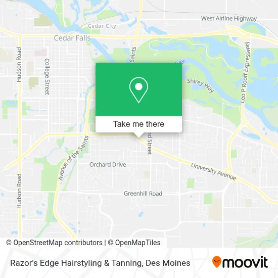 Razor's Edge Hairstyling & Tanning map