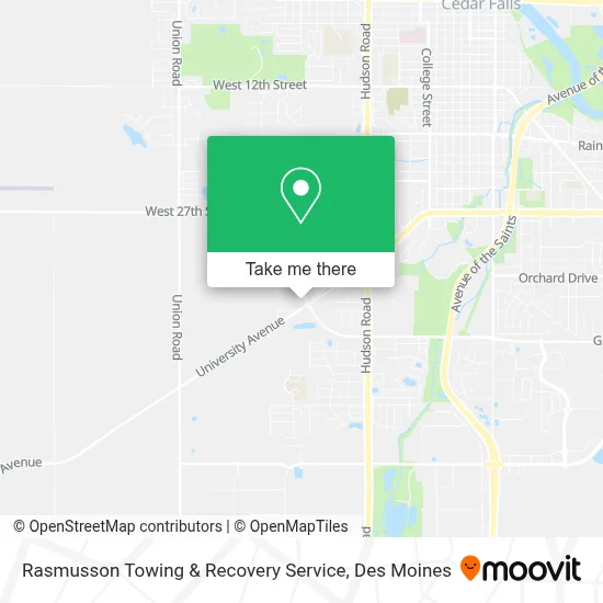 Rasmusson Towing & Recovery Service map