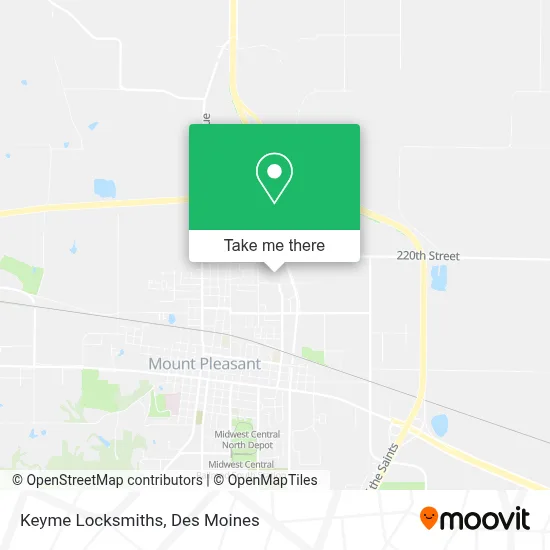 Keyme Locksmiths map