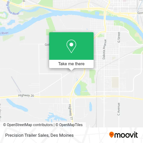 Precision Trailer Sales map