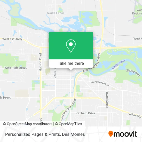 Personalized Pages & Prints map