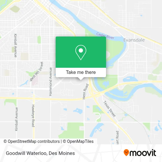 Goodwill Waterloo map