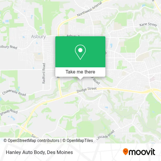 Hanley Auto Body map