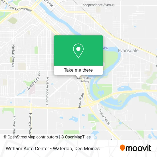Witham Auto Center - Waterloo map