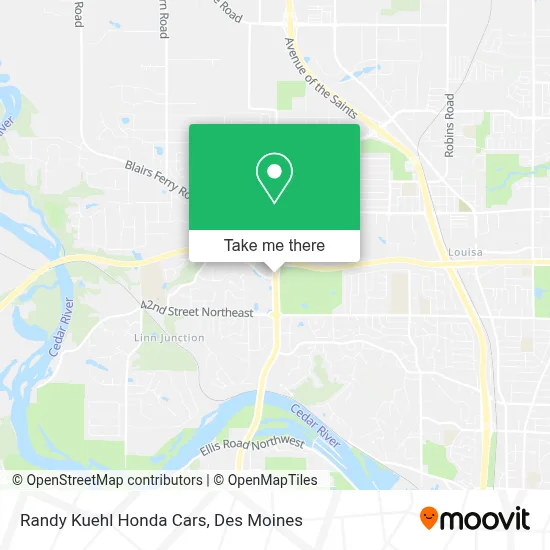 Randy Kuehl Honda Cars map