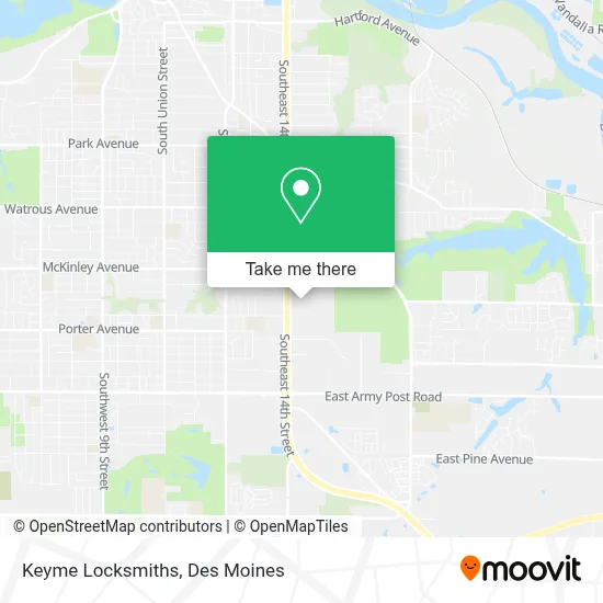 Keyme Locksmiths map