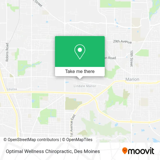 Optimal Wellness Chiropractic map