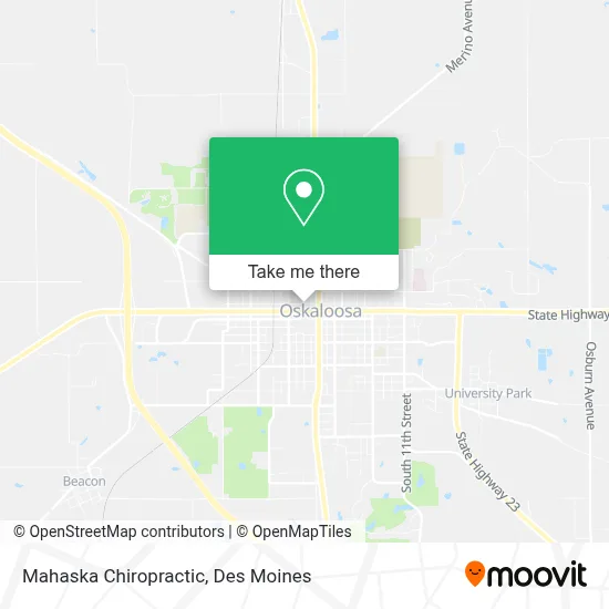 Mahaska Chiropractic map