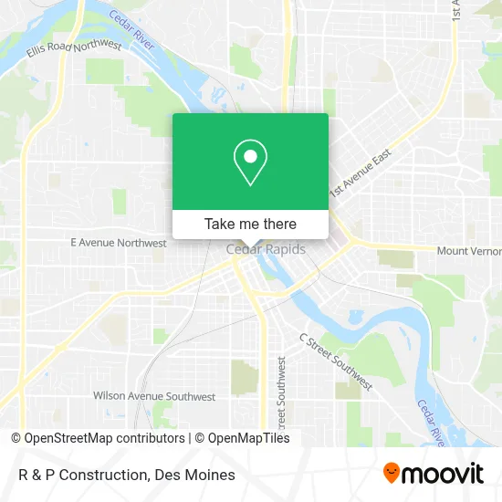 R & P Construction map