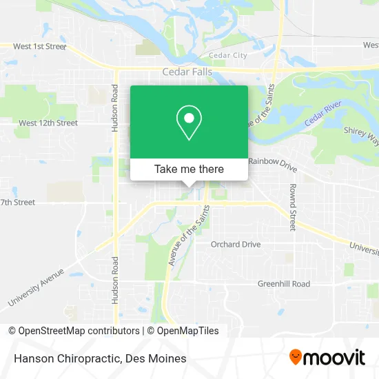 Hanson Chiropractic map