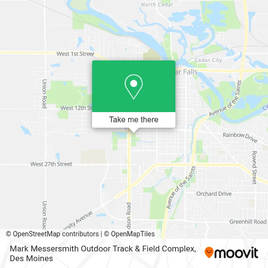 Mark Messersmith Outdoor Track & Field Complex map