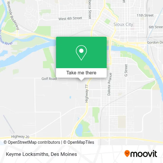 Keyme Locksmiths map