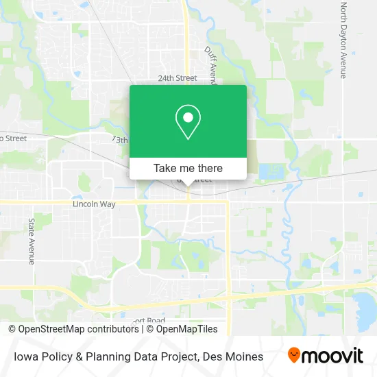 Iowa Policy & Planning Data Project map