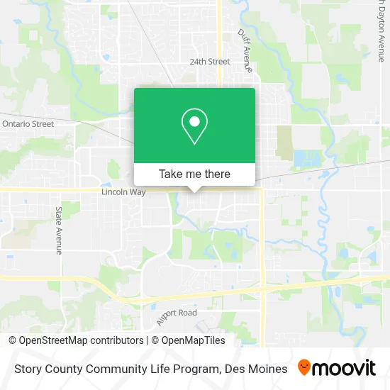 Story County Community Life Program map