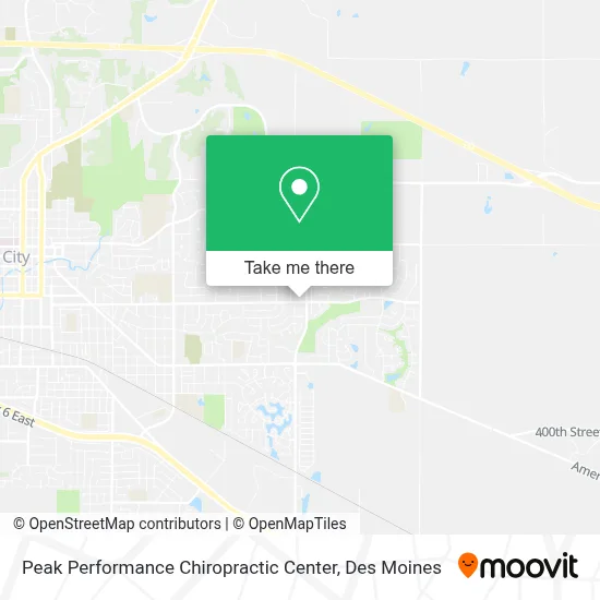 Peak Performance Chiropractic Center map
