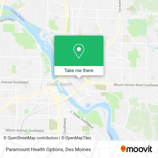 Paramount Health Options map