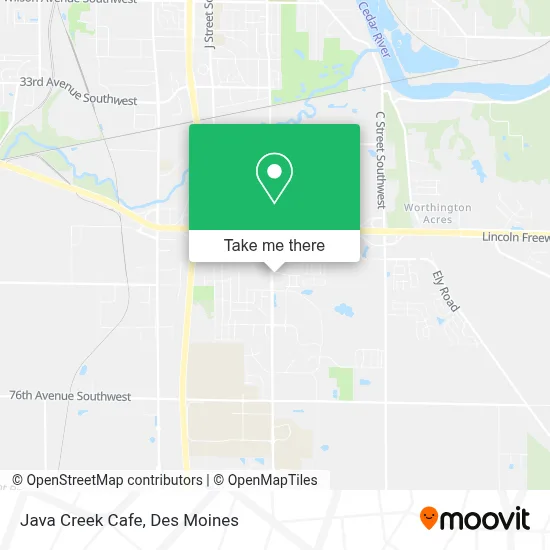 Java Creek Cafe map