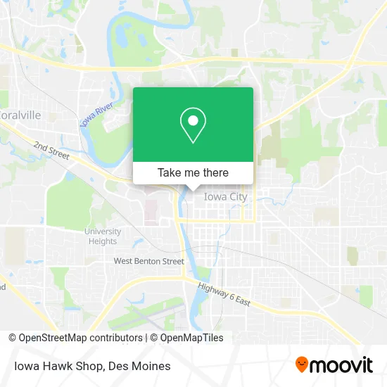 Iowa Hawk Shop map