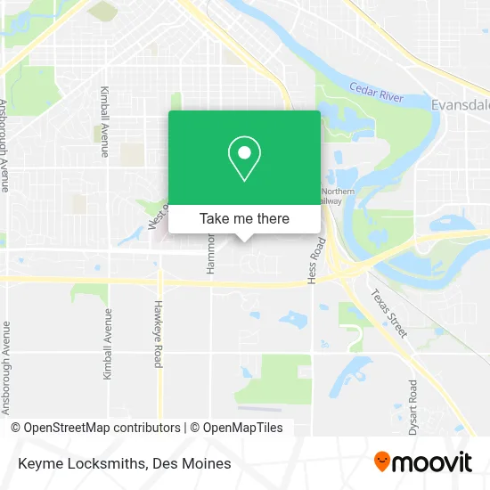 Keyme Locksmiths map