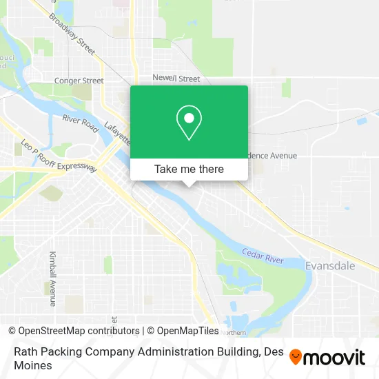 Rath Packing Company Administration Building map