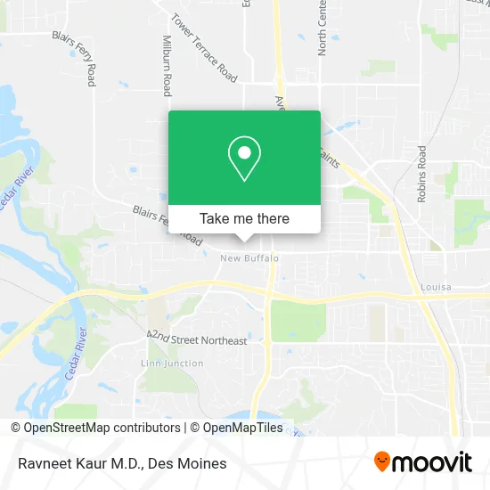 Ravneet Kaur M.D. map