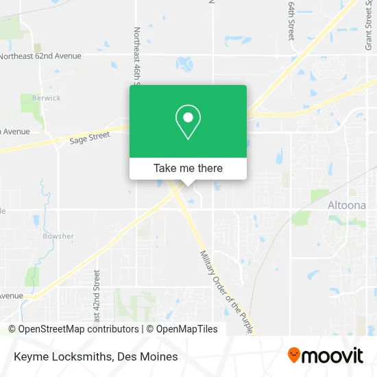Keyme Locksmiths map