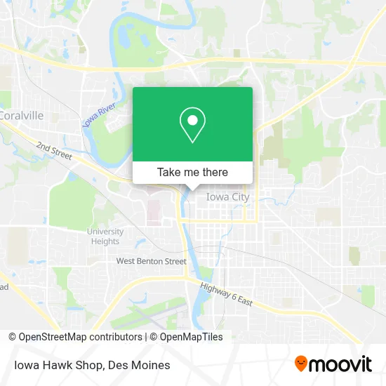 Iowa Hawk Shop map