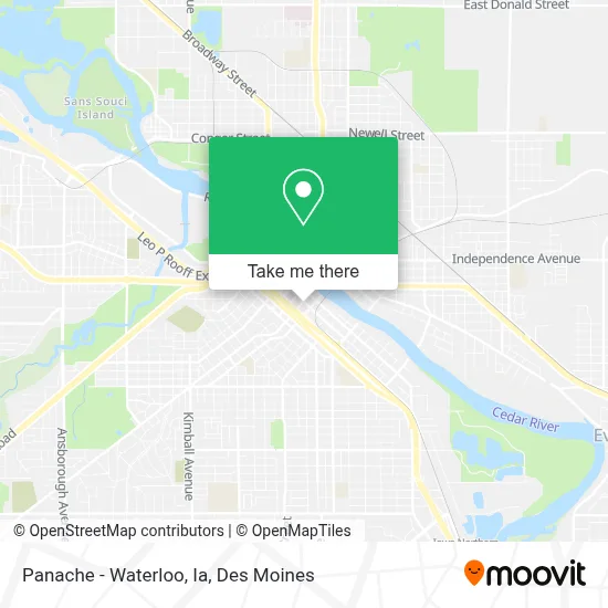 Panache - Waterloo, Ia map