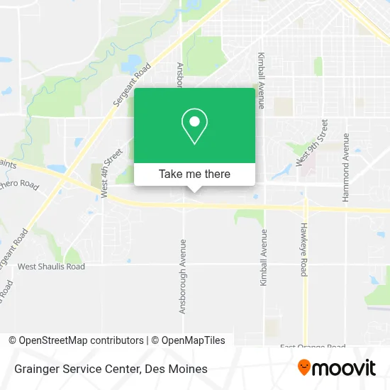Grainger Service Center map