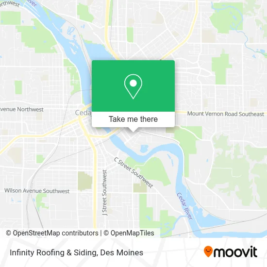 Infinity Roofing & Siding map