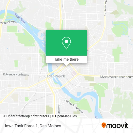 Iowa Task Force 1 map
