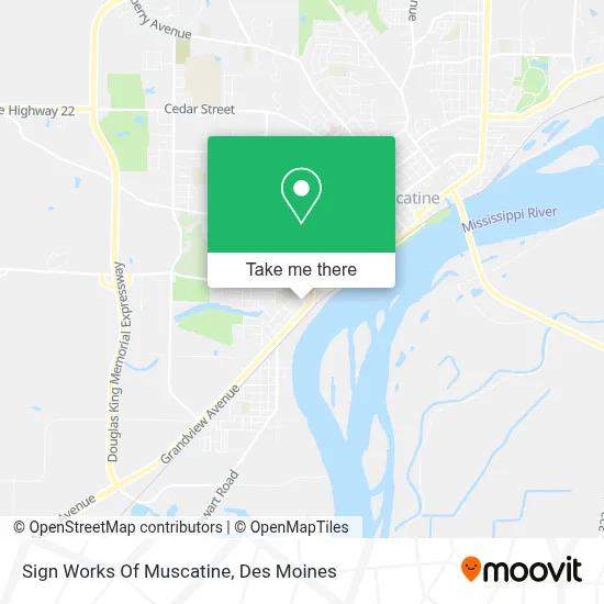 Sign Works Of Muscatine map