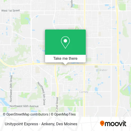 Unitypoint Express - Ankeny map