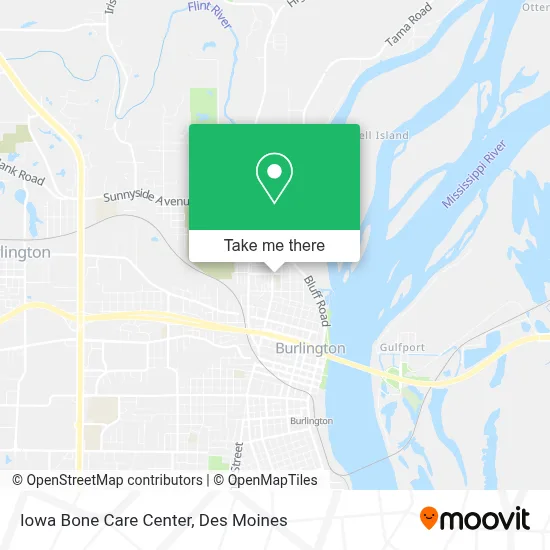 Iowa Bone Care Center map